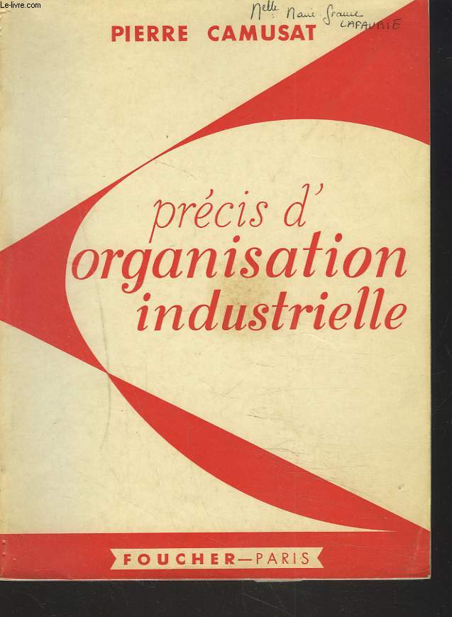 PRECIS D'ORGANISATION INDUSTRIELLE