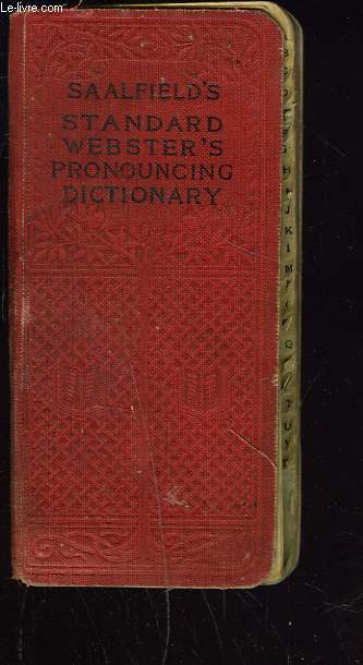 SAALFIELD's STANDARD VESTPOCKET WEBSTER PRONOUNCING DICTIONARY