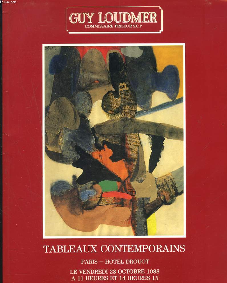 TABLEAUX CONTEMPORAINS, ESTAMPES. VENTE LE 28 OCTOBRE 1988.
