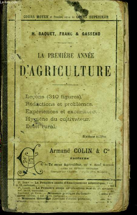 LA PREMIERE ANNEE D'AGRICULTURE