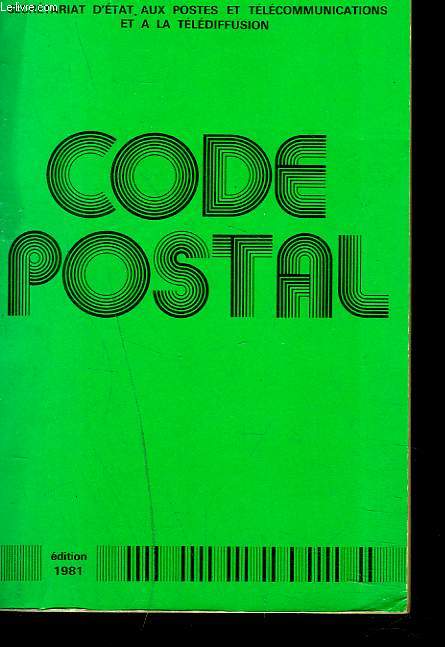 CODE POSTAL. EDITION 1981.