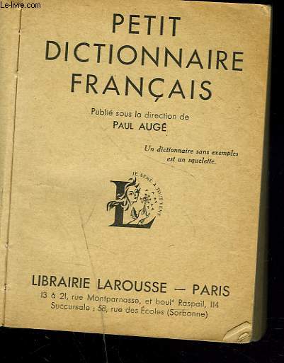 PETIT DICTIONNAIRE FRANCAIS.