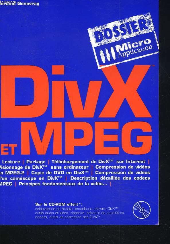 DIVX ET MPEG. (LIVRE SANS LE CD)