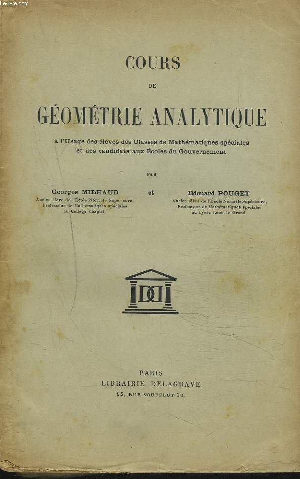 COURS DE GEOMETRIE ANALYTIQUE