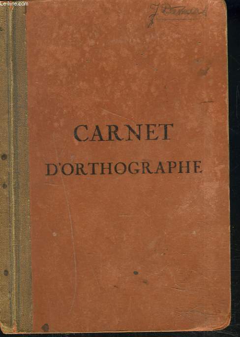 CARNET D'ORTHOGRAPHE