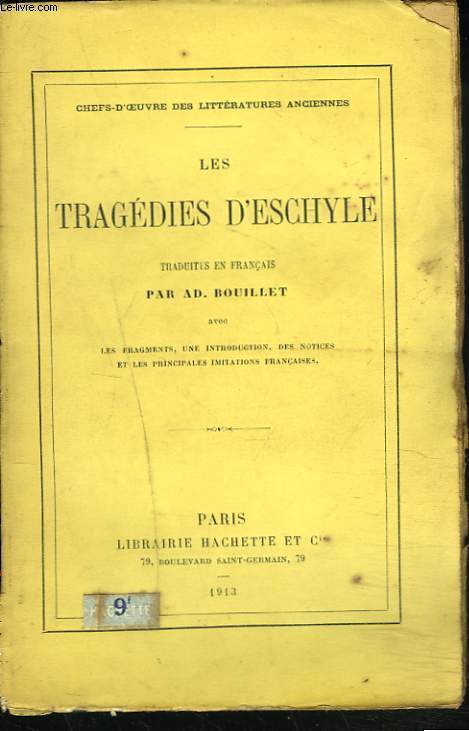 LES TRAGEDIES D'ESCHYLE