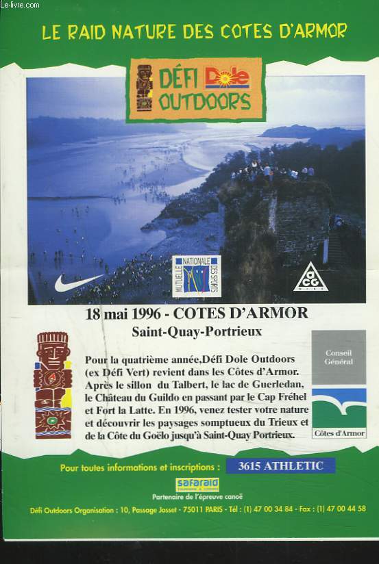 DEFI DOLE OUTDOORS. LE RAID NATURE DES CTES D'ARMOR. 18 MAI 1996. COTES D'ARMOR. SAINT-QUAY-PORTRIEUX.