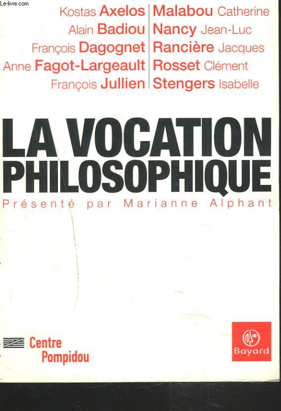 LA VOCATION PHILOSOPHIQUE