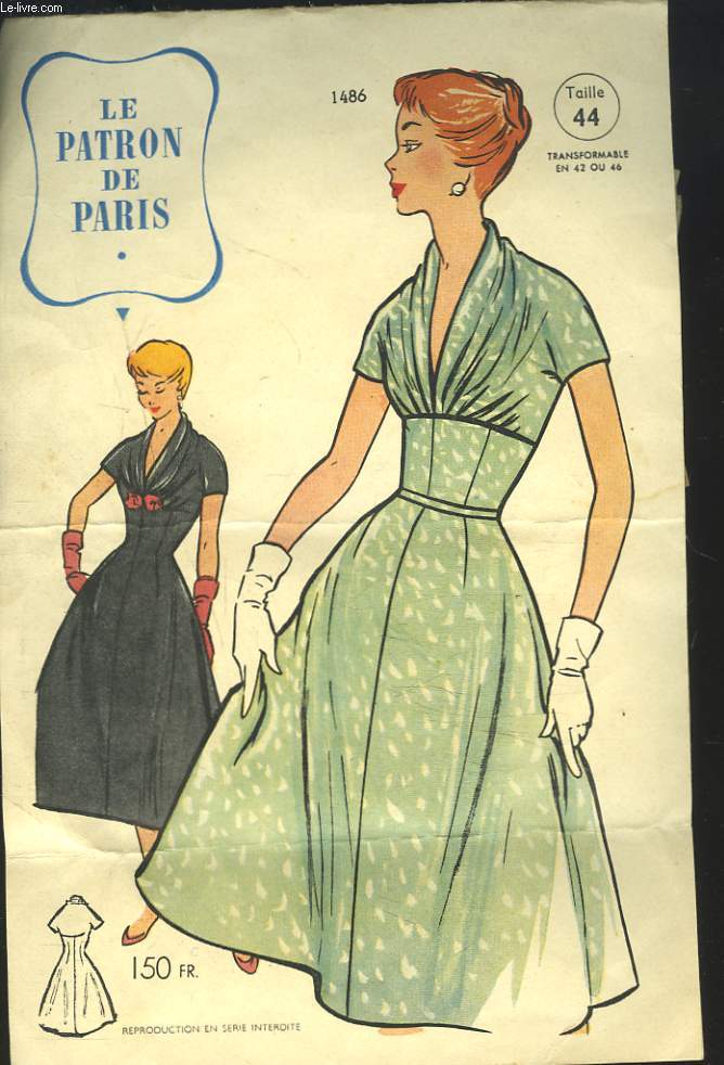 LE PATRON DE PARIS. PATRON DE ROBE TAILLE 44.