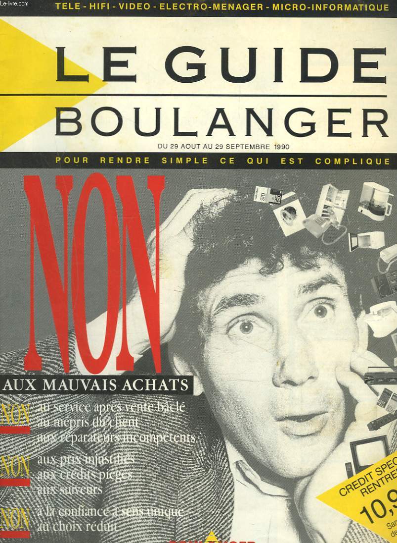 LE GUIDE BOULANGER DU 29 AOUT AU 29 SEPTEMBRE 1990.