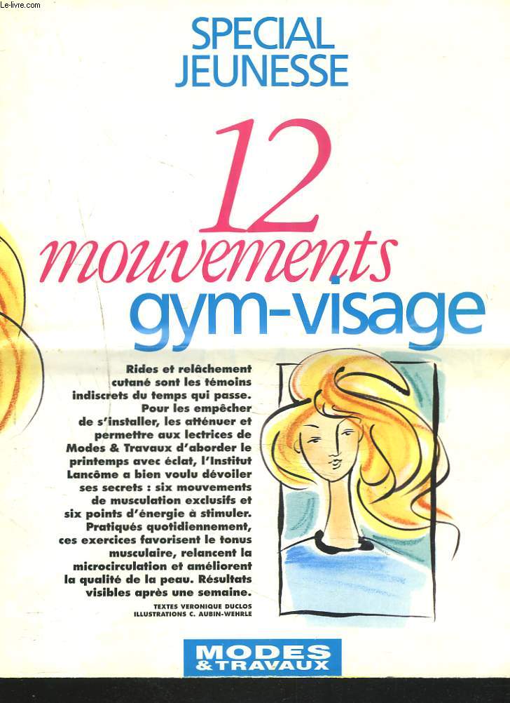 ARTICLE DE MODES ET TRAVAUX. SPECIAL JEUNESSE. 12 MOUVEMENT GYM-VISAGE.