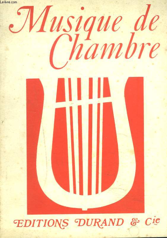 MUSIQUE DE CHAMBRE. EXTRAIT DES CATALOGUES GENERAUX.