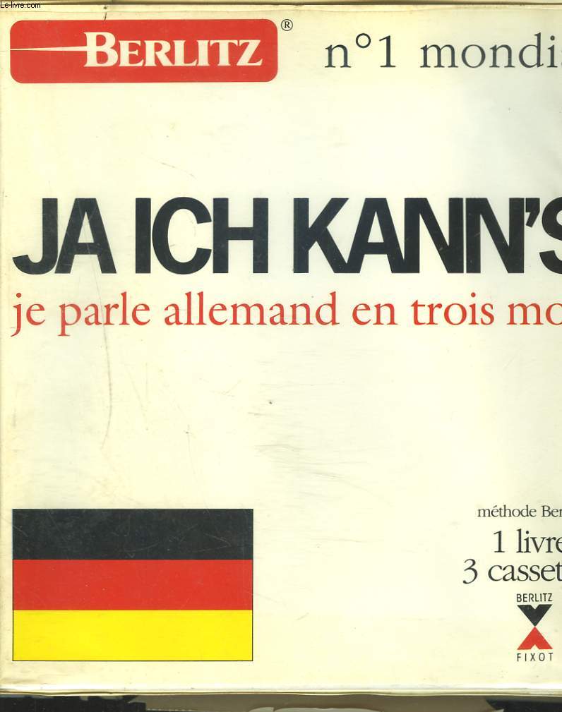 JA ICH KANN'S. JE PARLE ALLEMAND EN TROIS MOIS. cOFFRET IN COMPLET : MANQUE UNE CASSETTE)