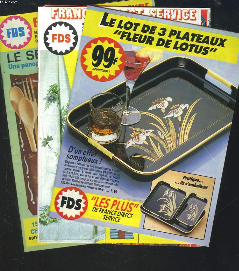 LOT DE 3 CATALOGUES FDS FRANCE DIRECT SERVICE, LE RENDEZ VOUS DES BONNES IDEES