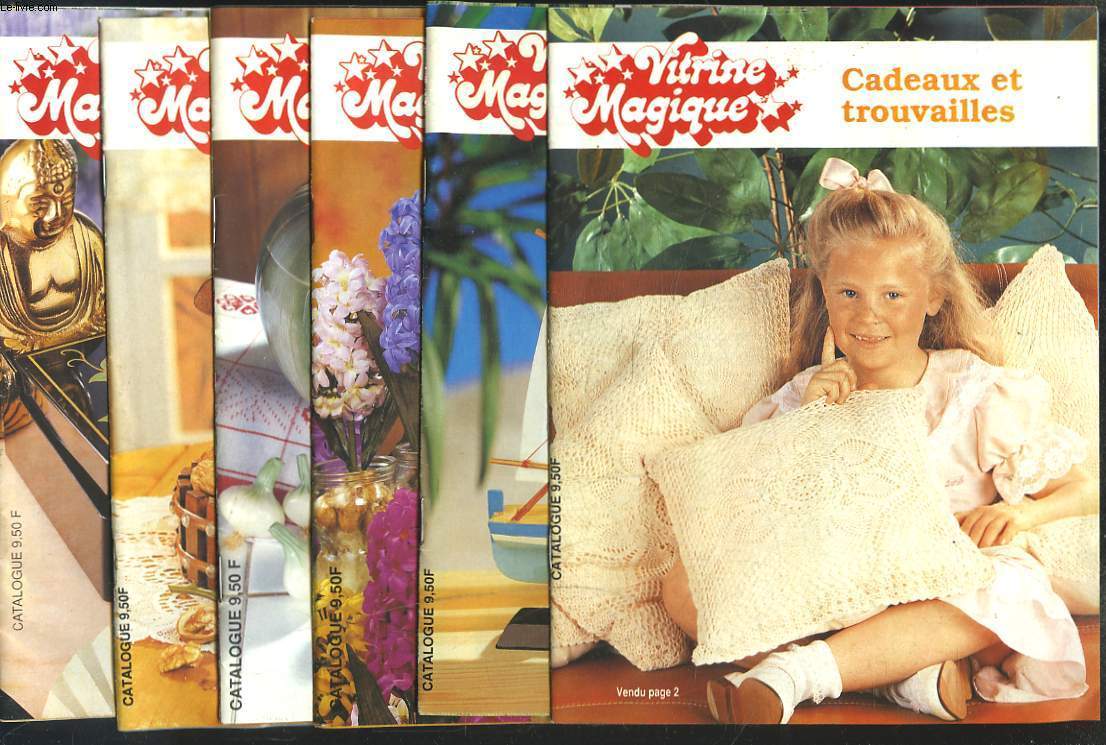 LOT DE 6 CATALOGUES VITRINE MAGIQUE.