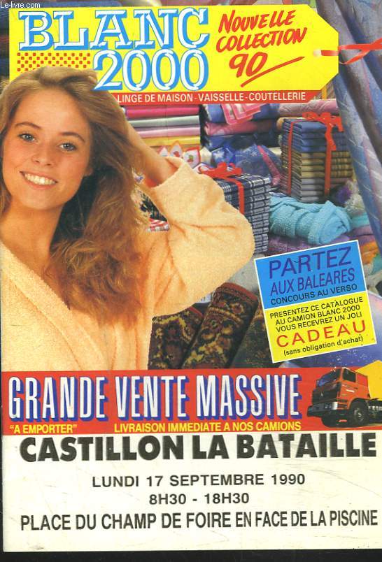 CATALOGUE BLANC 2000, LINGE DE MAISON, VAISSELLE, COUTTELLERIE. NOUVELLE COLLECTION 1990.
