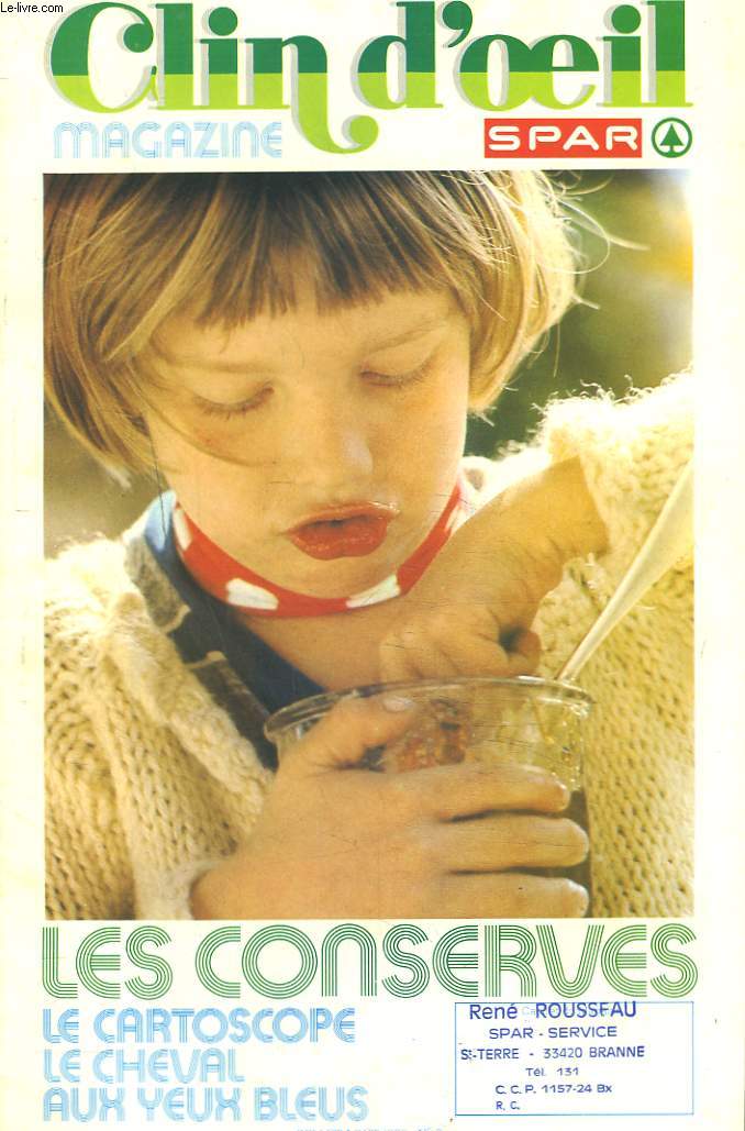 CLIN D'OEIL, MAGAZINE SPAR N5, JUILLET-AOUT 1975.