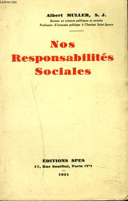 NOS RESPONSABILITES SOCIALES