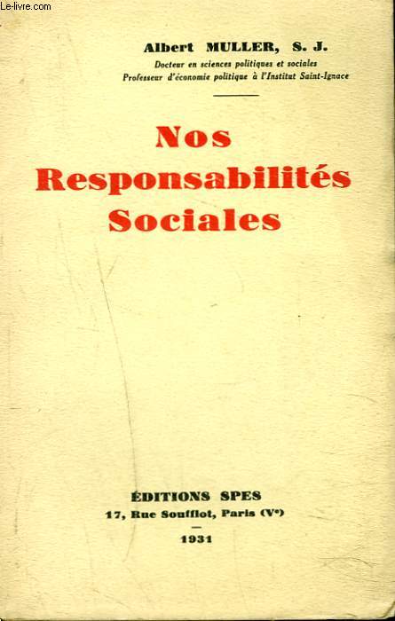 NOS RESPONSABILITES SOCIALES