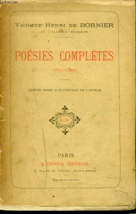 POESIES COMPLETES 1850-1893.