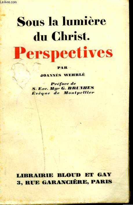 SOUS LA LUMIERE DU CHRIST. PERSPECTIVES.