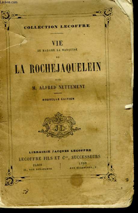 VIE DE MADAME LA MARQUISE DE LA ROCHEJAQUELEIN