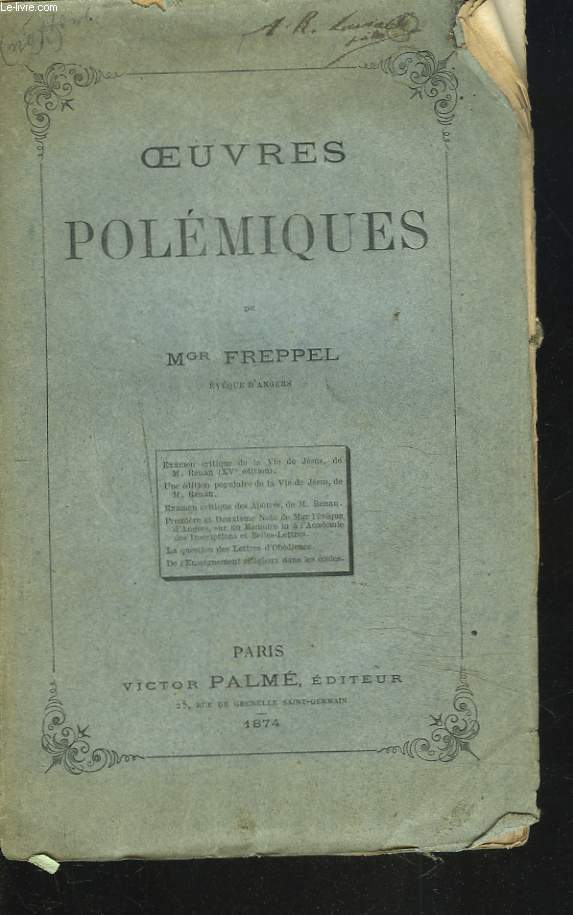 OEUVRES POLEMIQUES.