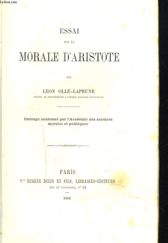 ESSAI SUR LA MORALE D'ARISTOTE