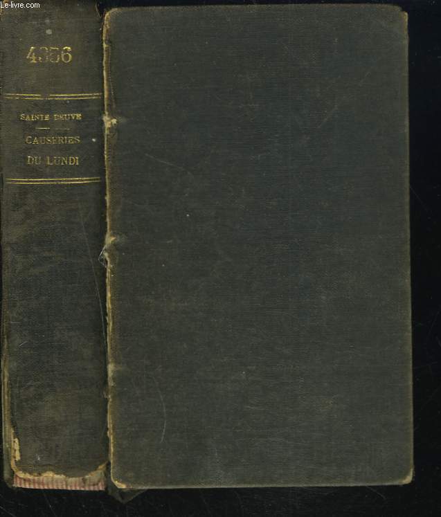 EXTRAITS DES CAUSERIES DU LUNDI choisis et mis en ordre par A. Pichon. Avant-propos de Lon Robert.