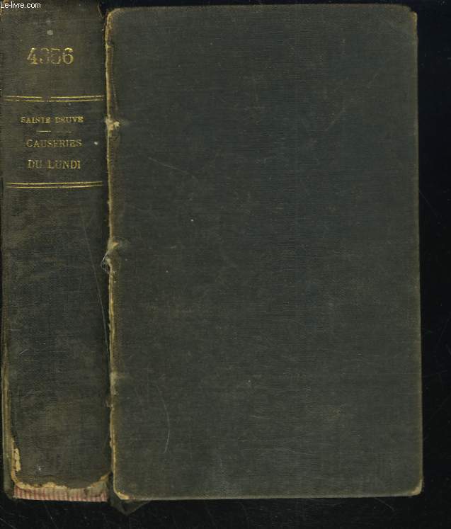 EXTRAITS DES CAUSERIES DU LUNDI choisis et mis en ordre par A. Pichon. Avant-propos de Lon Robert.