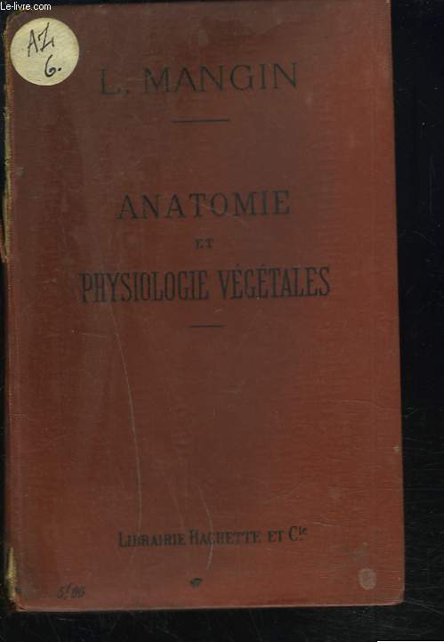 ANATOMIE ET PHYSIOLOGIE VEGETALES