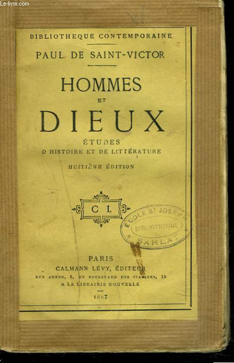 HOMMES ET DIEUX. ETUDES D'HISTOIRE ET DE LITTERATURE. 8e EDITION.