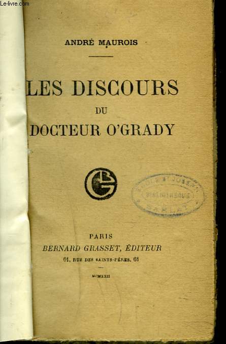 LES DISCOURS DU DOCTEUR O'GRADY