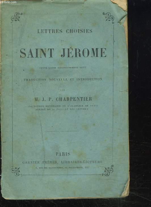 LEETTRES CHOISIES DE SAINT JERME.