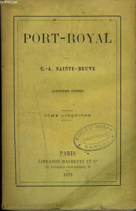 PORT-ROYAL. TOME CINQUIEME.