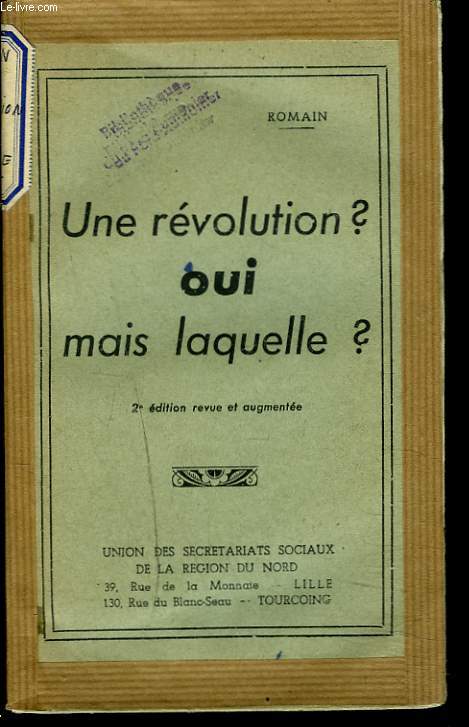UNE REVOLUTION ? OUI, MAIS LAQUELLE ?