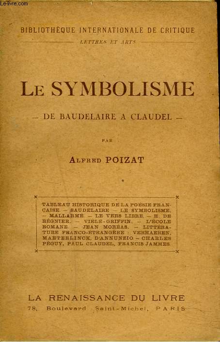 LE SYMBOLISME. DE BAUDELAIRE  CLAUDEL.