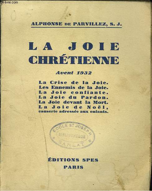 LA JOIE CHRETIENNE. AVENT 1932.