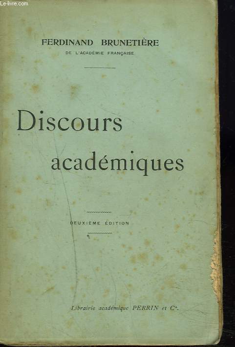 DISCOURS ACADEMIQUES