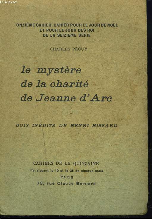 LE MYSTERE DE LA CHARITE DE JEANNE D'ARC (SUITE INEDITE).