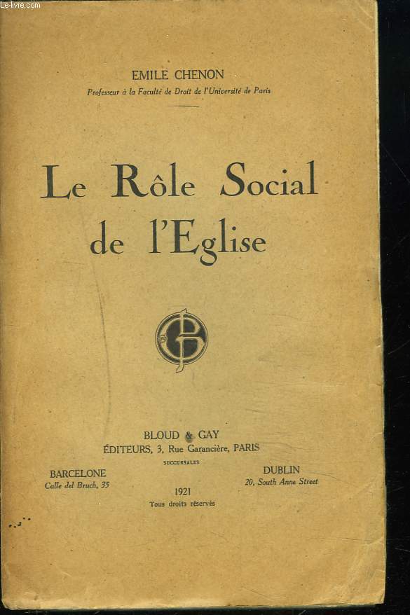 LE RLE SOCIAL DE L'EGLISE.