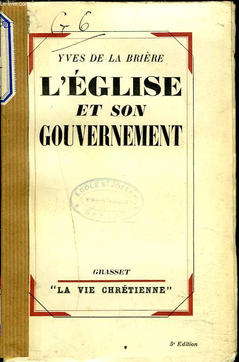 L'EGLISE ET SON GOUVERNEMENT