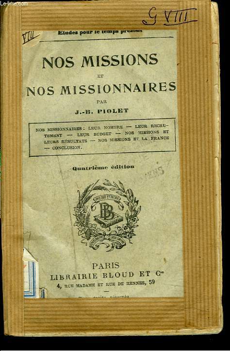 NOS MISSIONS ET NOS MISSIONNAIRES.