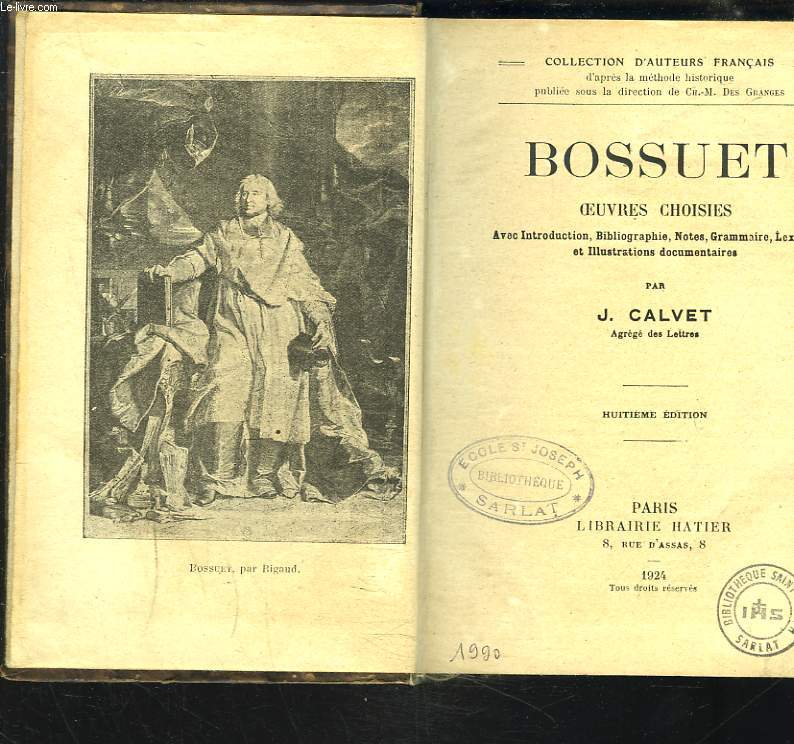 BOSSUET. OEUVRES CHOISIES.