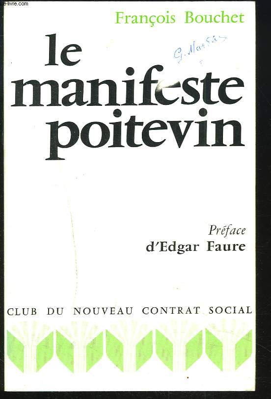 LE MANIFESTE POITEVIN + ENVOI DE L'AUTEUR