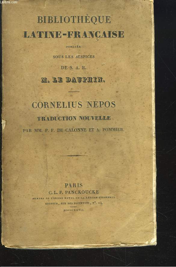 LES VIES DE CORNELIUS NEPOS.