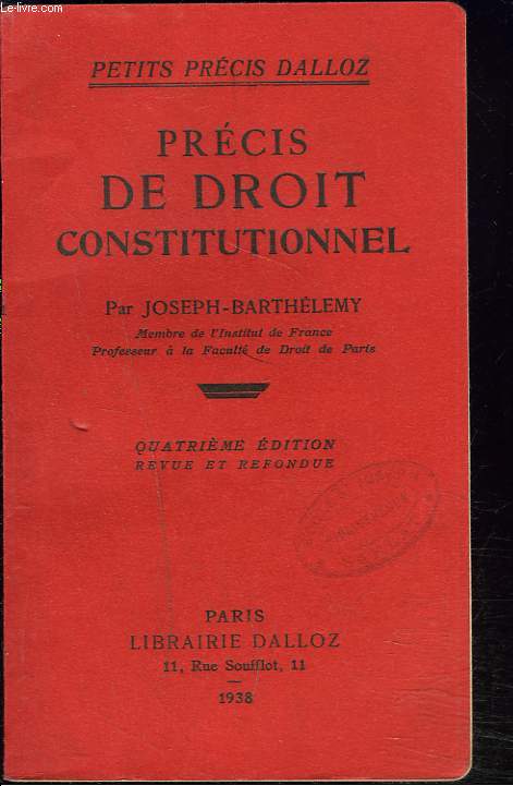 PRECIS DE DROIT CONSTITUTIONNEL.