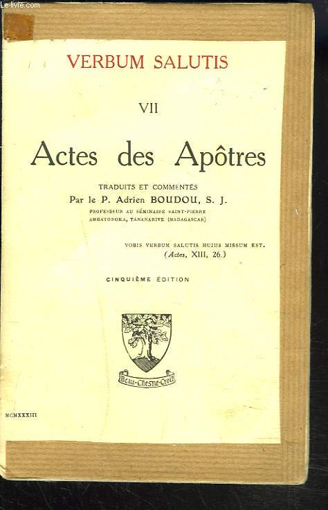 VERBUM SALUTIS VII. ACTES DES APOTRES.