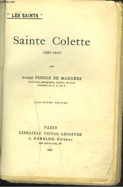 SAINTE COLETTE (1381-1447).