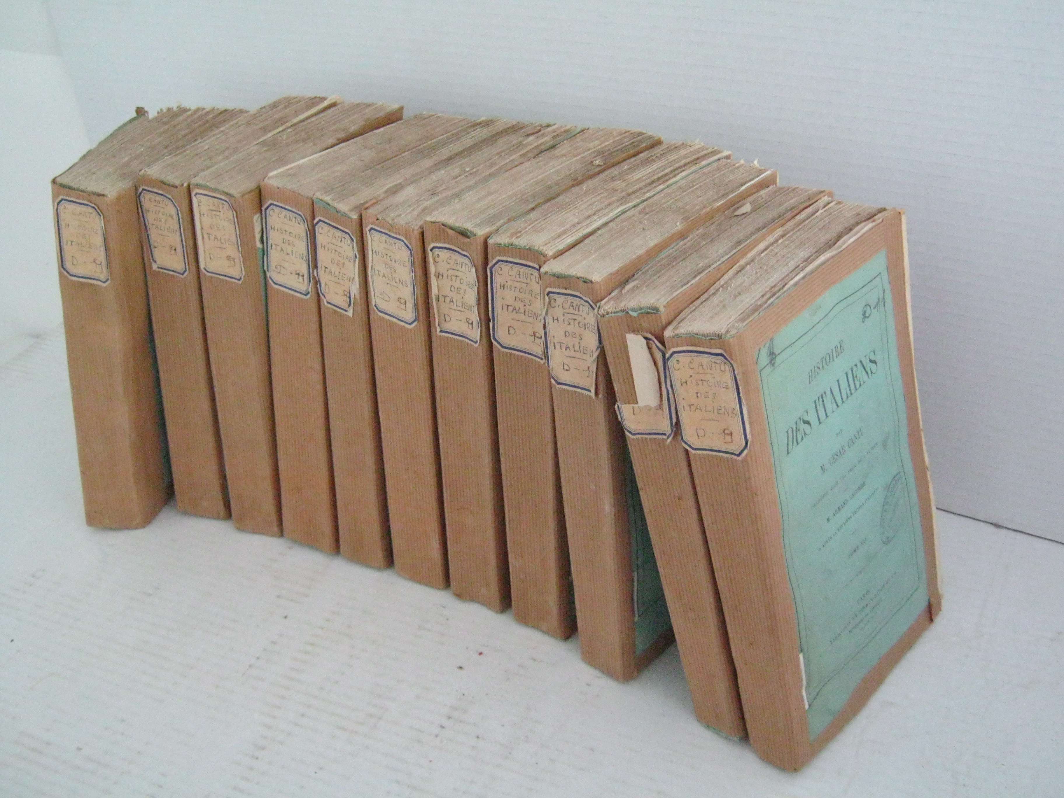 HISTOIRE DES ITALIENS. TOMES I  XII (INCOMPLET : MANQUE LE TOME X).